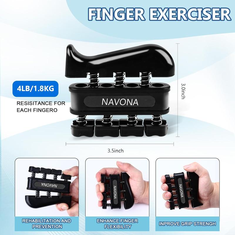 [2-day shipping] Smart Grip Strengthener - 10 Pcs Starter Kit - value pack - Forearm Strengthener (Repetition Counter Adjustable Resistance) Navona