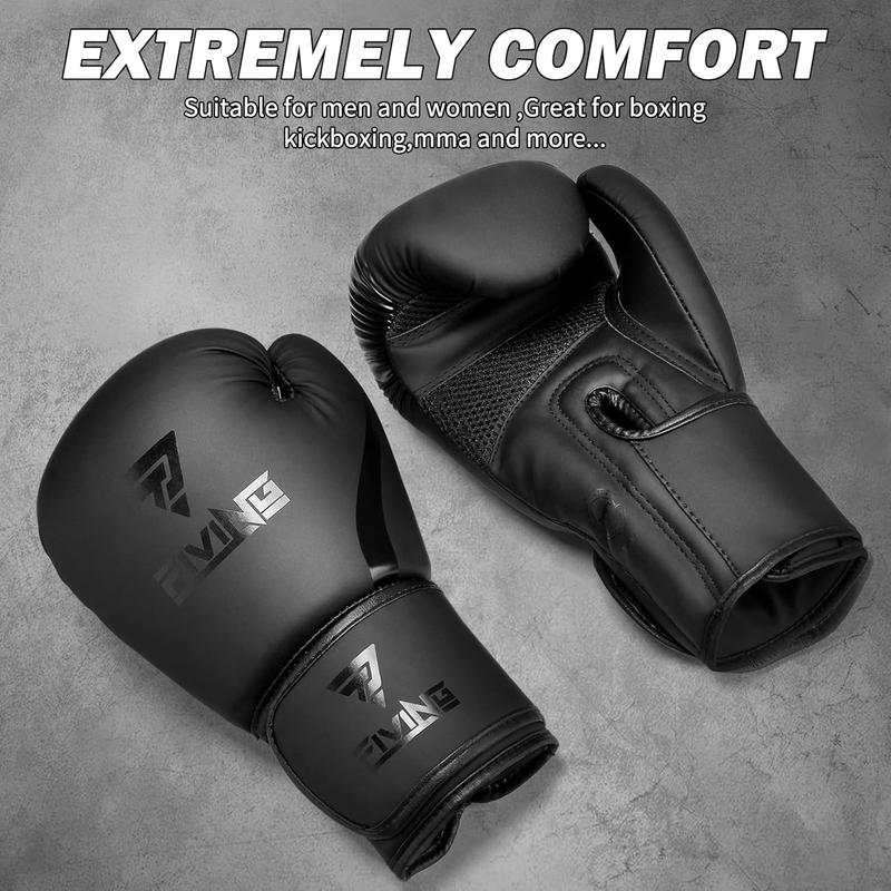 Boxing Gloves Men & Women, Pro  Sparring, PU Leather MMA Kickboxing, Adult Heavy Punching Bag Gloves Mitts Focus Pad Workout, Ventilated Palm, 8 10 12 oz