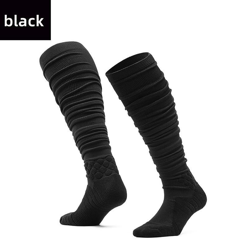 1Pairs 2 Pairs Scrunch Football Socks Non Slip Men Football Socks Extra Long Socks Soccer Socks Over The Knee Athletic