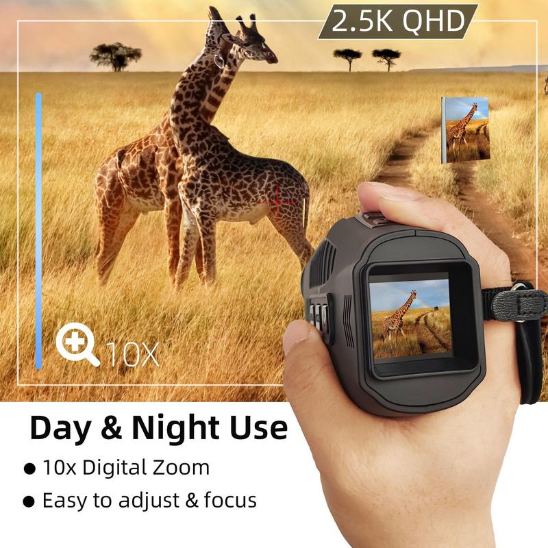 USB Rechargeable Night Vision Monocular, Infrared Goggles Binocular, Night Vision Surveillance Monocular with 32GB Card & Mini Tripod