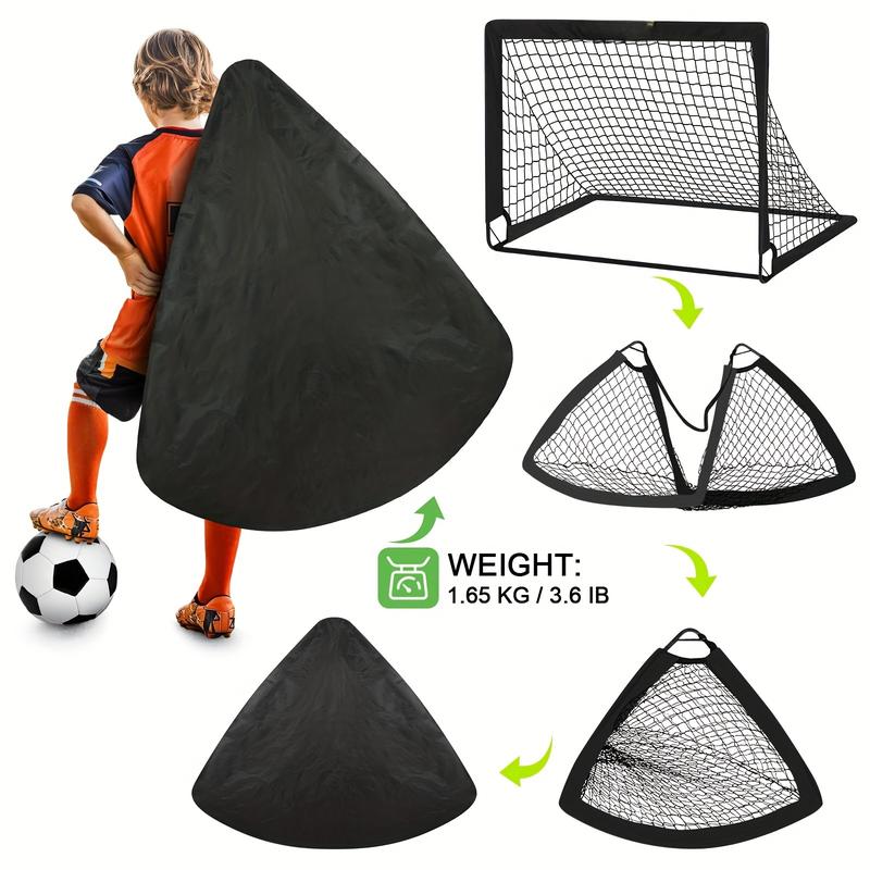 Portable Soccer Goal Set, Includes 1pc Soccer Goal, 1pc Soccer Ball, 12pcs Training Cones, Agility Ladder, And A Pump