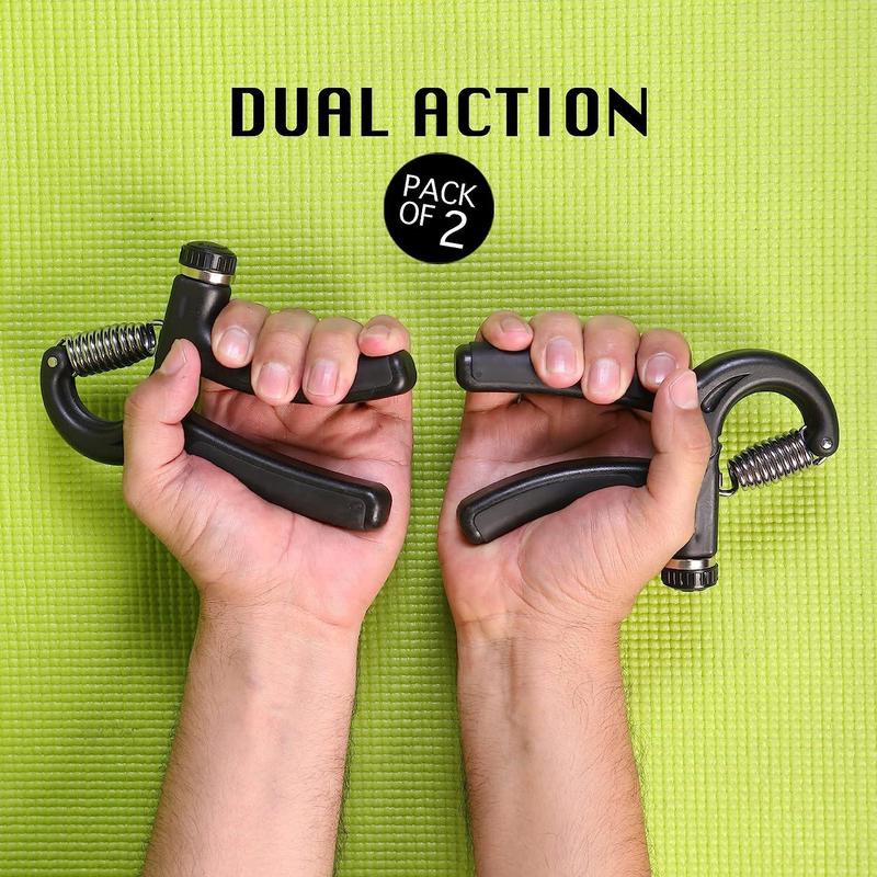 Hand Gripper, 2 Counts set Adjustable Resistance Grip Strength Exercise Tool for Arm and Finger, Grip Strength Trainer, Hand Squeezer Adjustable Resistance, Hand Grip Strengthener Exerciser for Home Gym, Gym Accessories