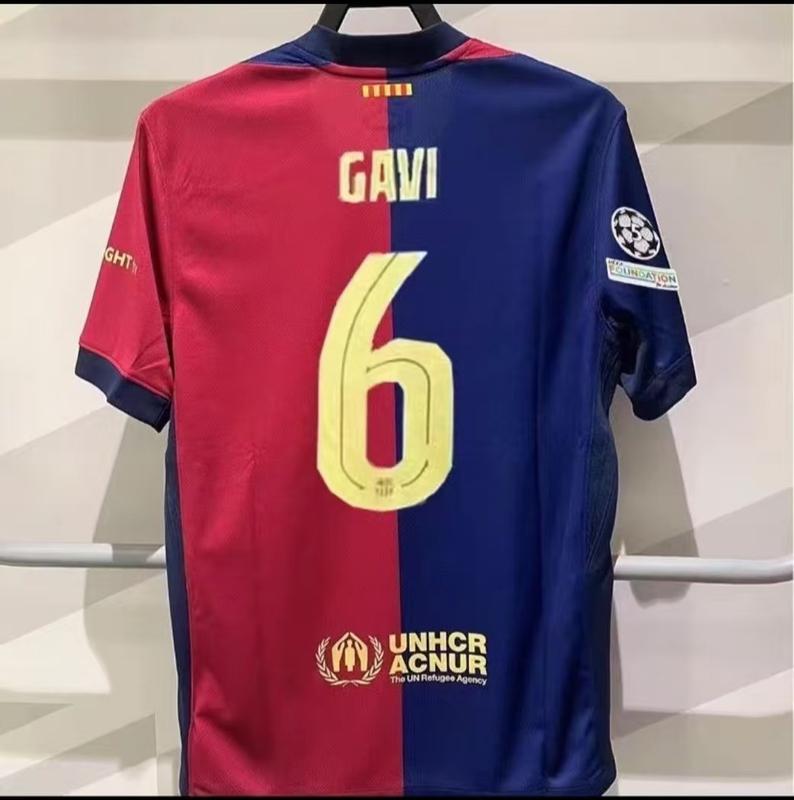 2425 Barcelona Home Red and Blue Short Sleeve Yamal 19 #11#9#6#21Jersey LamineYamal