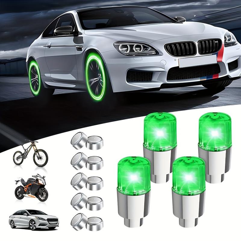 4pcs Battery-Powered Spinner Wheel Lights for Bikes - Easy Install, Durable PVC, Perfect for Outdoor Leisure