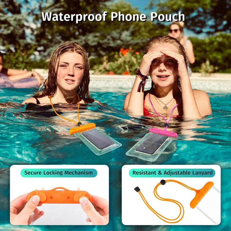 2pcs Waterproof Bag, Phone Pouch with Sensitive Touch For Swimming Pool Party, Beach, Surf And Swimming, Christmas Gift