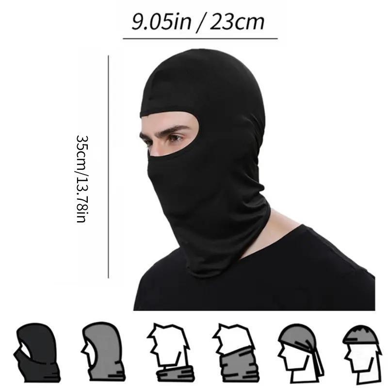 Breathable Knitted Balaclava Hat, Solid Color Full Face Mask,  Head Protection Outdoor Sports Hat for Men & Women, Fall Gift, Experimental Outfits