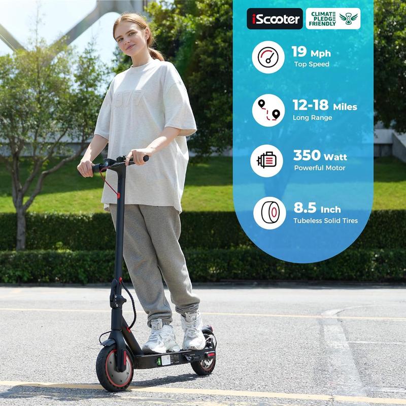  i9 Electric Scooter, 25 22 18 Miles Range, 25 19 15.6 MPH Top Speed, 800W 500W 350W Foldable Commuting Electric Scooter with Double Braking Systems and APP for Adults and Teens