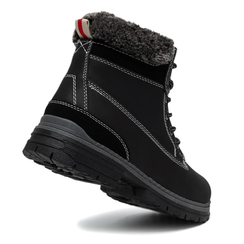 ANJOUFEMME Winter-Ready Hiking Boots - Waterproof, Anti-Slip, and Cozy, Warm Fleece Lining, Designed for Cold Weather Trails and Daily Comfort boots resistant warm snow boot