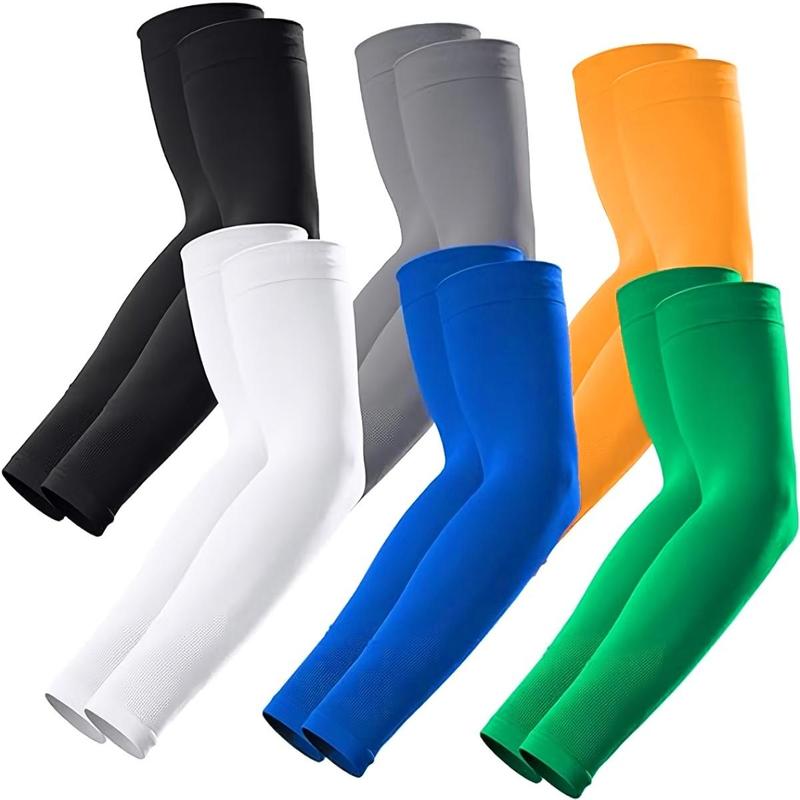 Ice Silk Sleeves, 6 Pairs Sun Protection Ice Arm Sleeves, Comfortable Skincare Arm Sleeves for Cycling, Running, Driving, Outdoor Sports Summer Clothes Sports Clothes Sports Supplies