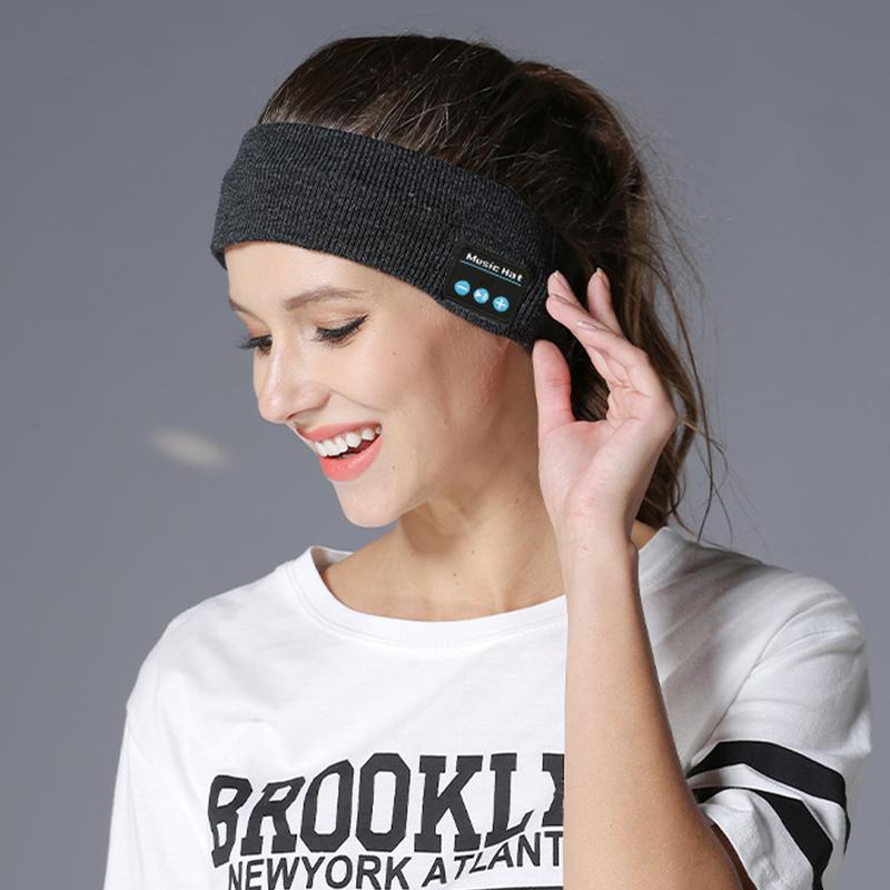 Sports Bluetooth Headband - Sweat Absorbent & Breathable - Washable - Bluetooth One Click Link for Fitness and Exercise