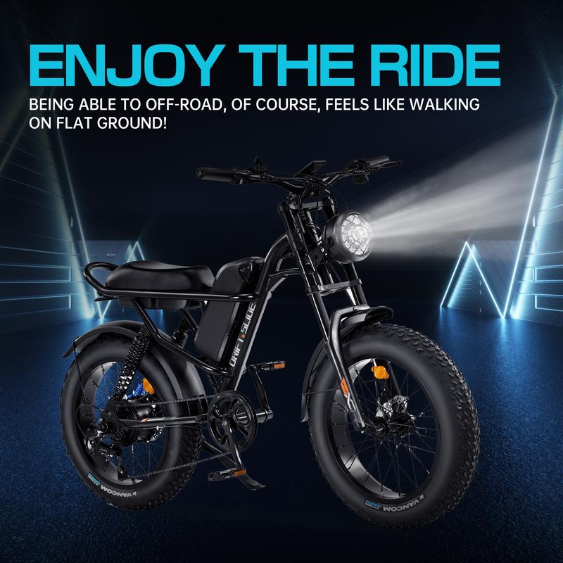 DRIFT.SLIDE 1500W Peak Power Electric Bike for Adults, 28 MPH 60 Miles Electric Moped Style Bike, 48V 20.8 Ah UL 2849 Removable Battery, 7 Speed 20