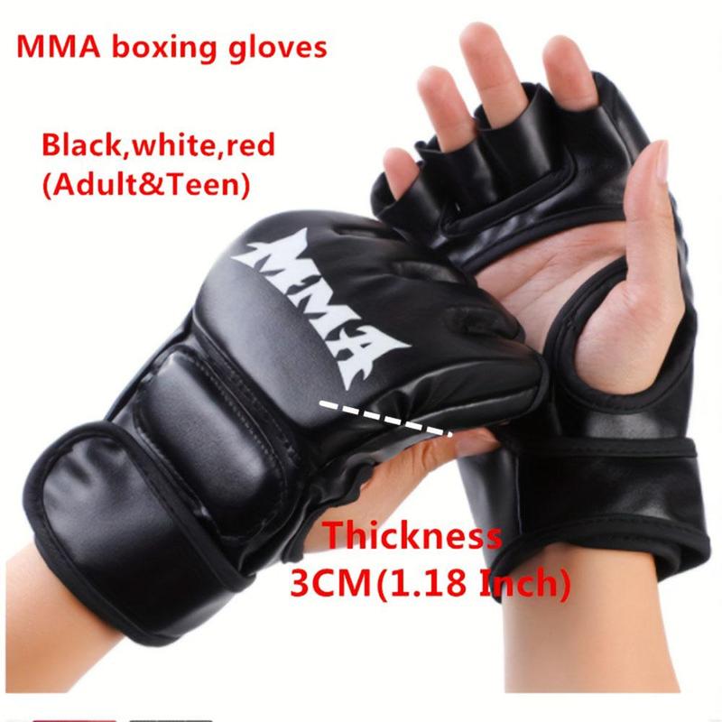 Boxing Gloves (1 Pair), Half Finger Boxing Gloves, Thickened Adult Gloves, Professional Boxing Gloves for Men & Women