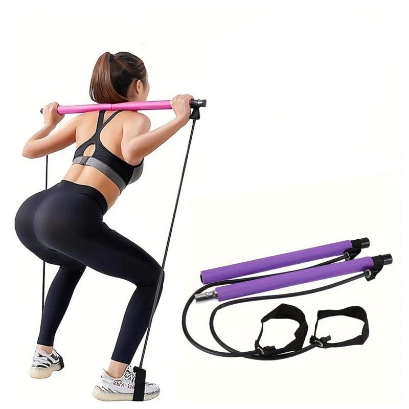 Pilates Bar, 1 Count Multifunctional Fitness Bar, Home Elastic Training Puller, Yoga & Pilates Equipment for Home Gym, Christmas Gift