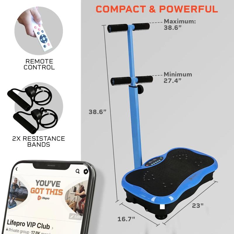 TrimLite Vibration Plate - Exercise Machine with Adjustable Handlebars Mini Stepper