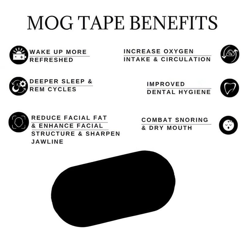 Mog Mouth Tape - 3 month supply mouth tape, sport accessories, 30 Strips, Mog Strips Mog Tape for sleep