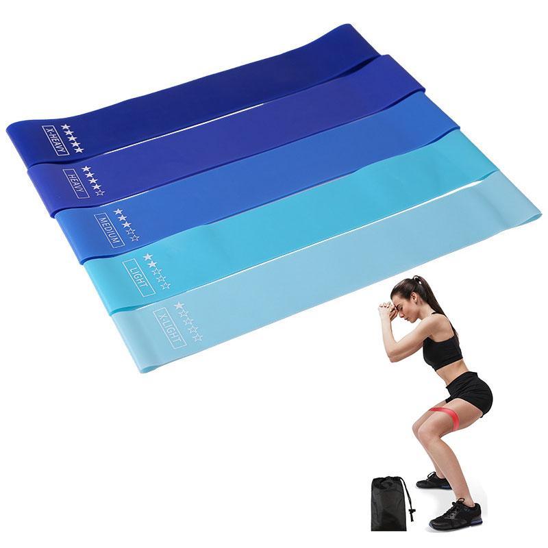 Resistance Band Set, 1 Count 5 Counts Yoga Pilates Elastic Band, Resistance Bands Exercise Bands for Home Fitness, Fitness Stretch Band, Leg Arm Strength Training Band, Exercise Equipment for Home Gym, Fitness Equipment, Christmas Gift