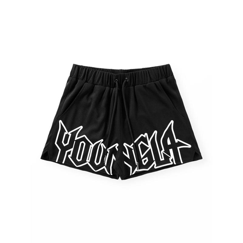 Youngla Summer New Sports and Fitness Shorts Mesh Quick-Drying Breathable Basketball Training Shorts Casual Beach Pants