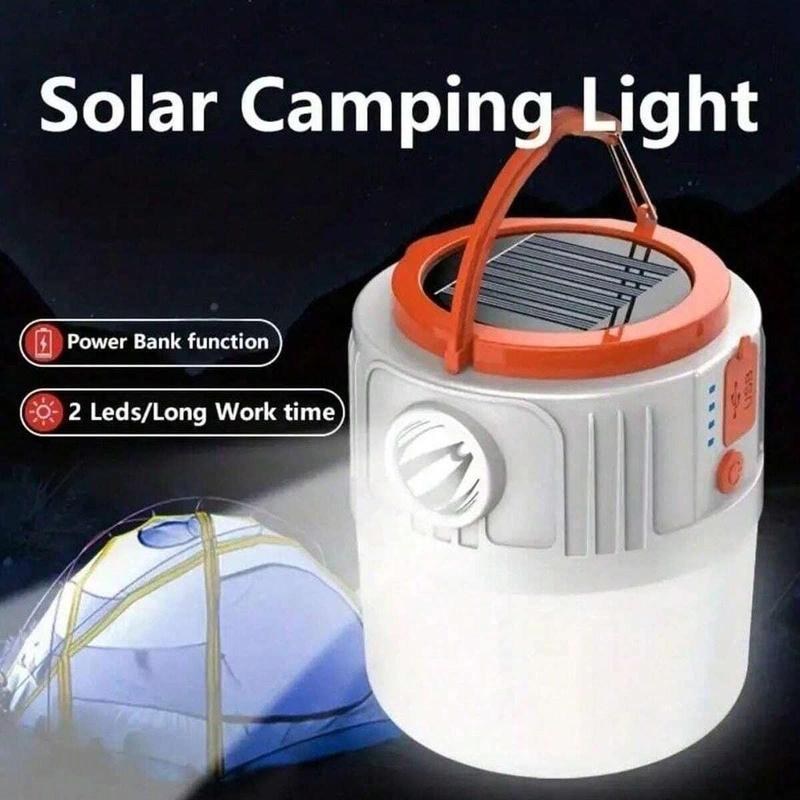 LED Solar Powered Camping Light, 1 Count Movable Portable Solar Light, Multifunctional Outdoor Camping Light for Outdoor Camping Travel, Christmas, Christmas Gift