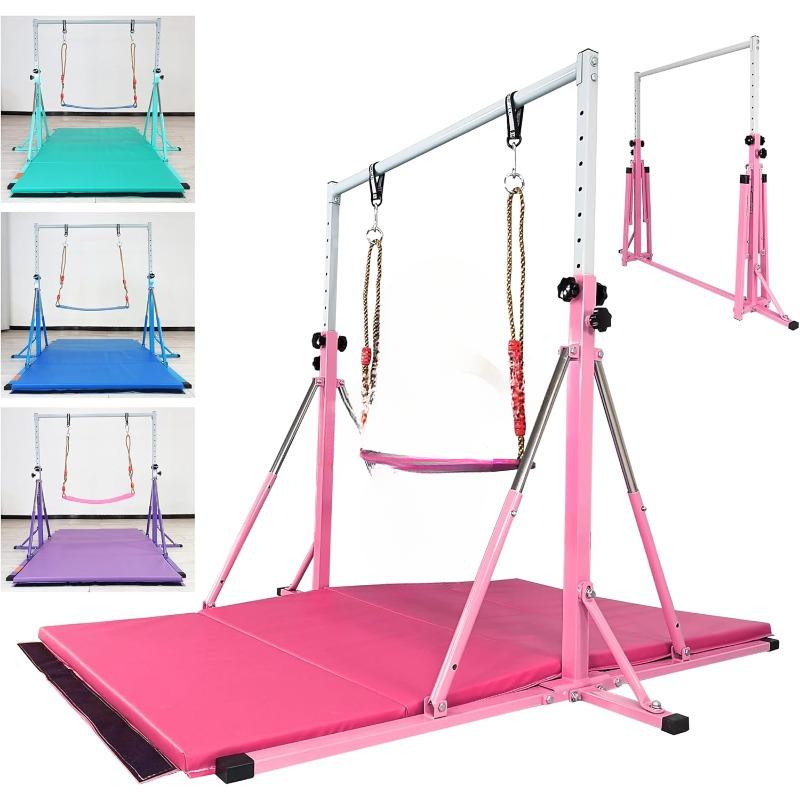 Gymnastics Bar,Horizontal bar,Adjustable Training Gymnastics bar,Triangle Stable Structure Gym Equipment for Home