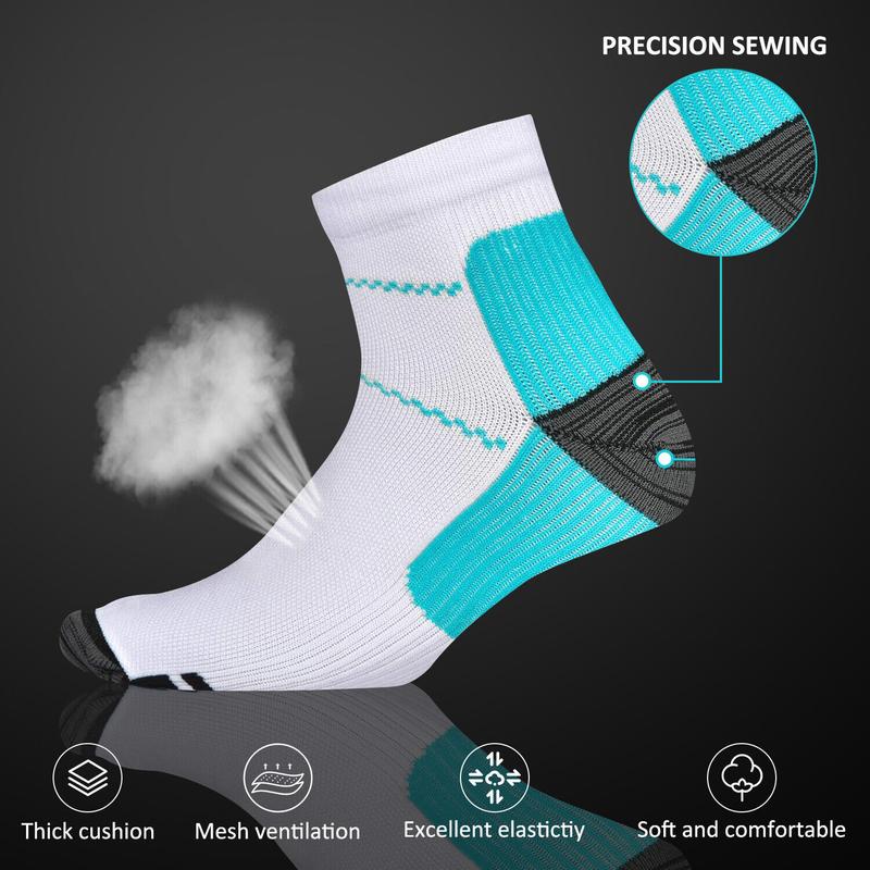 5 Pair Compression Socks, Non-slip Breathable Athletic Football Socks, Summer Compression Socks