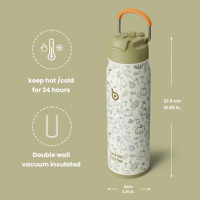 BOTTLE BOTTLE 24 oz sports water bottle stainless steel insulated water bottle with straw and pills holder