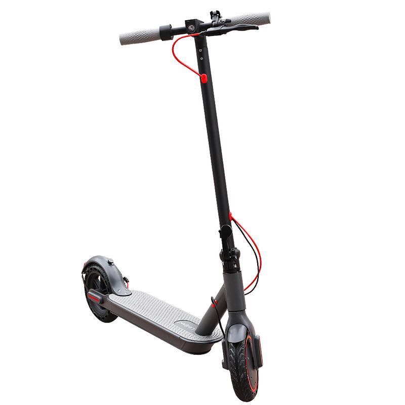 Ladped LP80 Electric Scooter - 8.5 Solid Tires, 350W Motor Up to 18 Miles of Range and 16 MPH Portable Folding Commuter Scooter with Dual Braking System and App