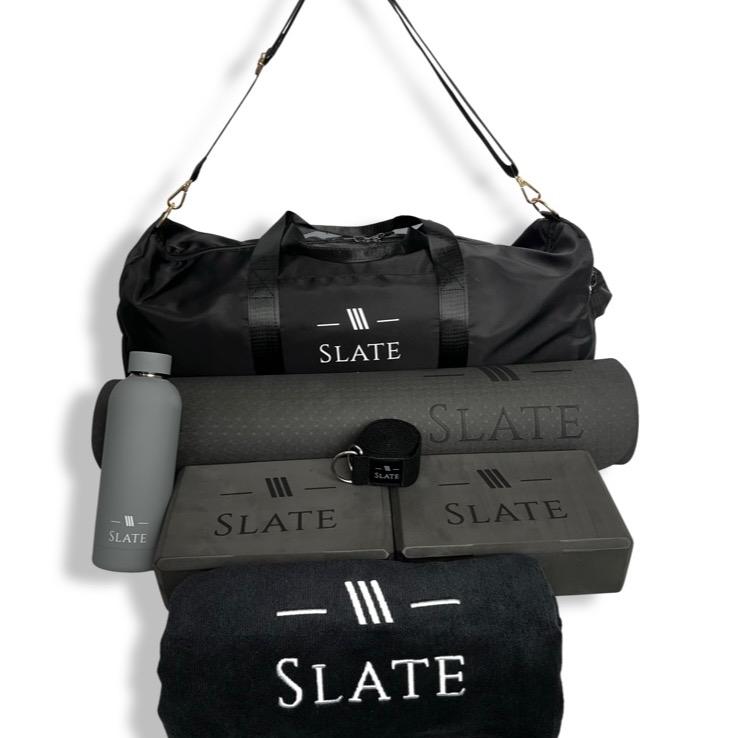 SLATE YOGA MAT & ACCESSORIES 7 PIECE SET