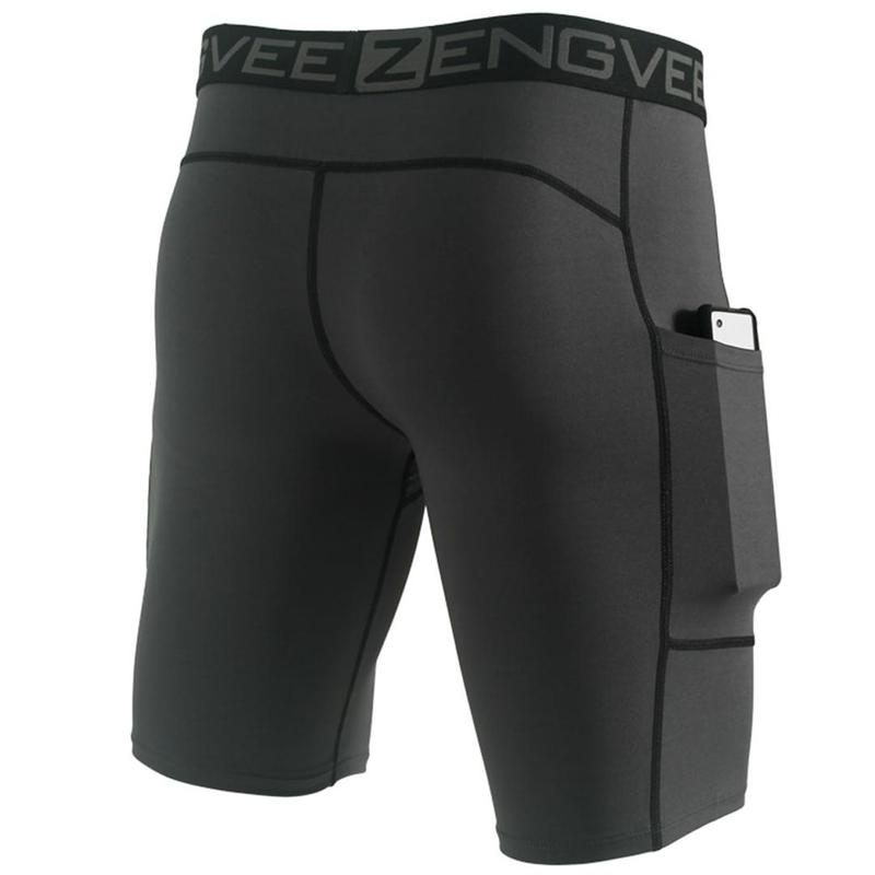 Men'S 3-Piece Compression Shorts With Pockets For Running, suitness, And Training Sports Basic Underwear