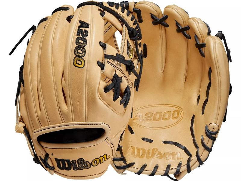 Wilson 11.5'' Infield Baseball Glove - Pro Stock Select Leather, Blonde with Dual Welting and Pro Stock Patterns