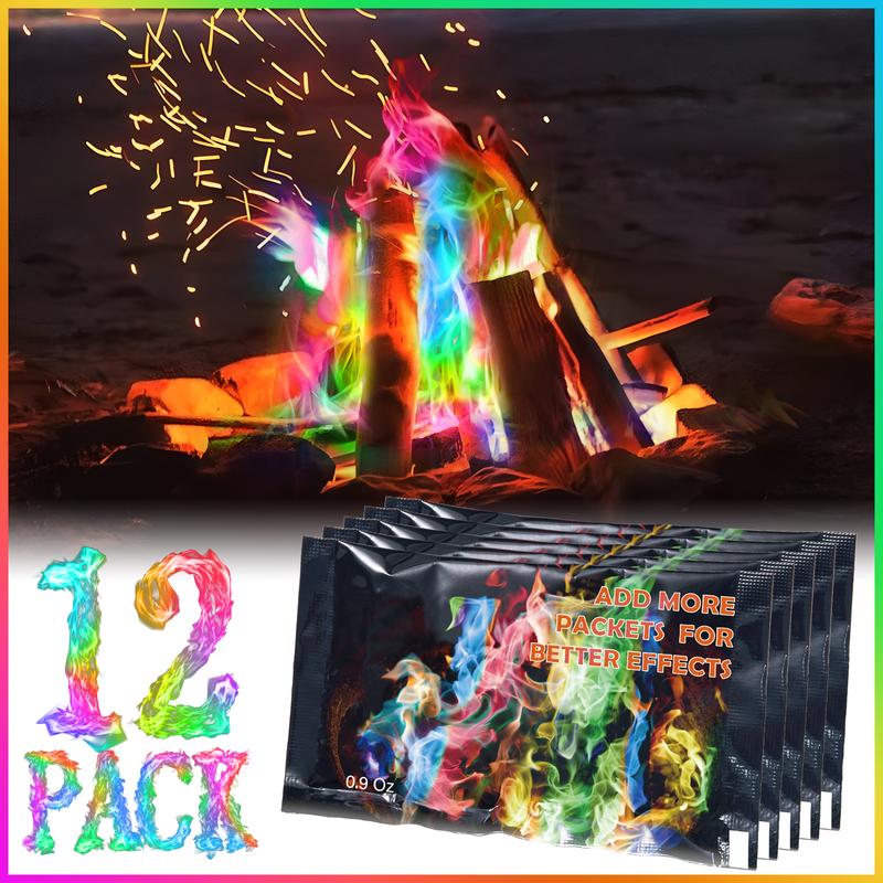 HGD Fire Color Changing Packets Fire Pit Perfect for Any Campfire, Bonfire, Fire Pits & Outdoor Fireplaces - Perfect Magic Fire Cosmic Mystical Fire Campfire Accessories - Camping Games heater