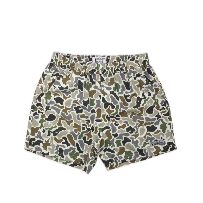 Local Boy Men’s Camo Volley Athlete Shorts - Perfect for Sports