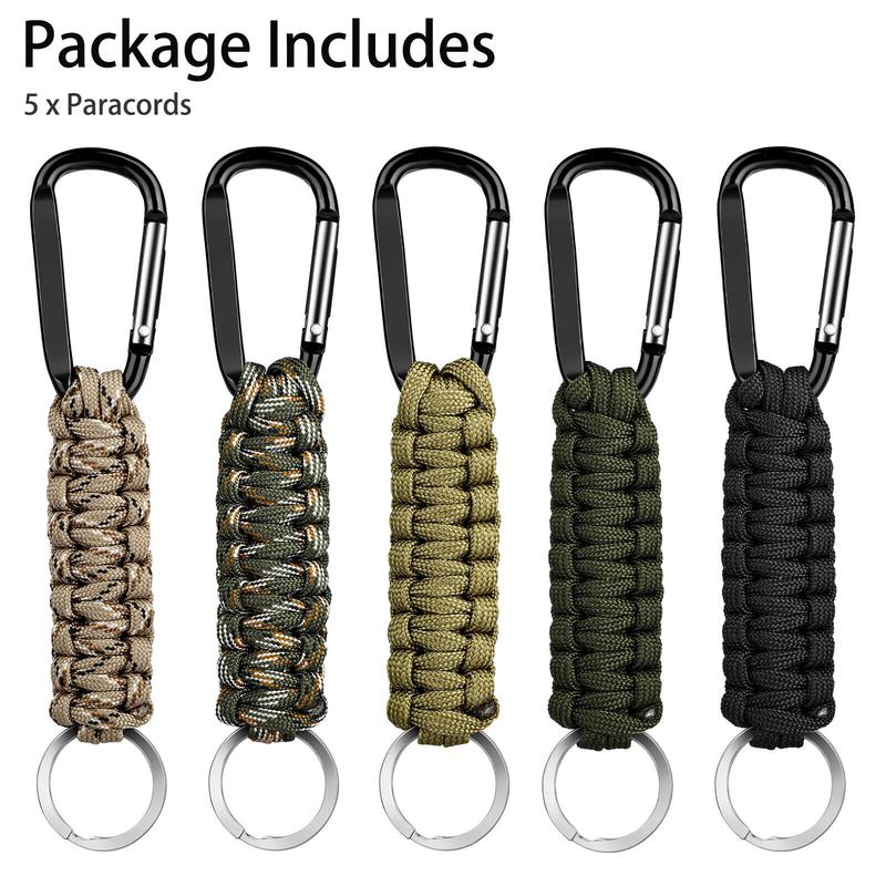 5x Survival Paracord Bracelet Emergency Cord Adjustable Wristband Camping Hiking