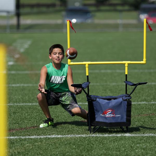 QB54 Black Set - 2 Chairs, 2 Sets of Goalposts, 1 football, 1 carrying bag, 1 kicking tee, 1 ball pump