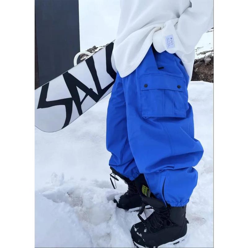 New Women Outdoor Windproof Waterproof Warm Violet Color Snow Trousers Oversize Ski Pants Winter Ski Snowboard Pants Cargo Pants