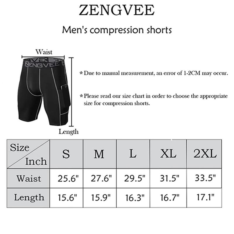 Men'S 3-Piece Compression Shorts With Pockets For Running, suitness, And Training Sports Basic Underwear