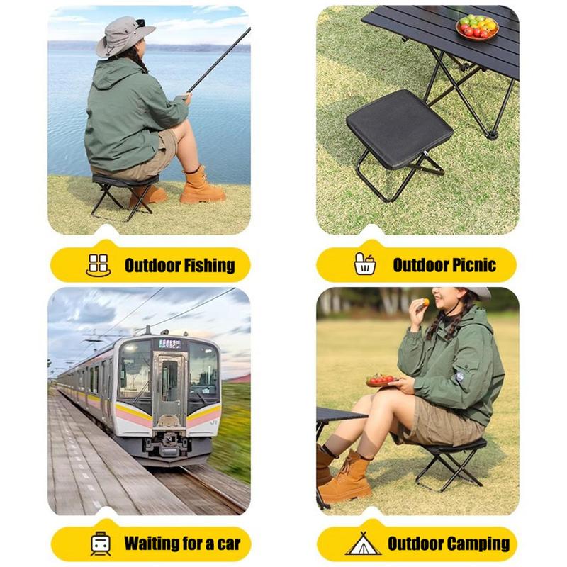 Outdoor Folding Chair, Portable Pocket Folding Table & Chair, Camping Fishing Stool, Outdoor Camping Furniture for Camping Fishing Picnic