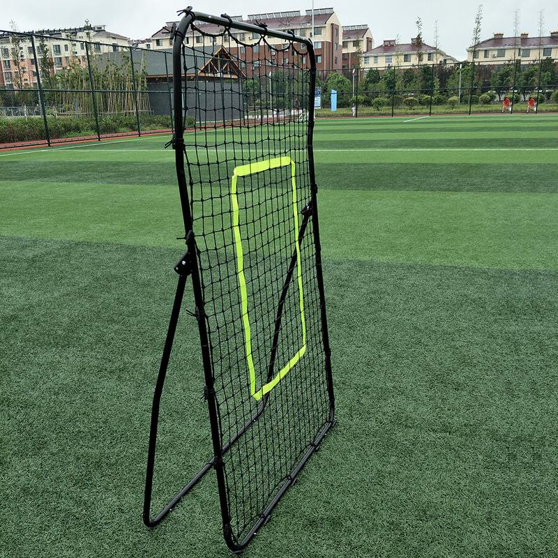 Professional Galvanized Steel Pipe Rebound Soccer Baseball Goal Black