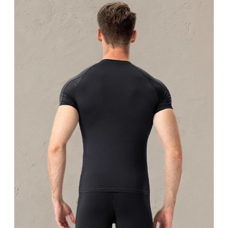 Men's Compression Shirts Short Sleeve Workout Gym T-Shirt Running Tops Cool Dry Sports Base Layer Athletic Undershirts