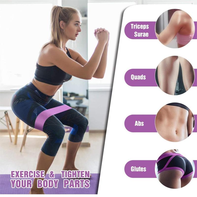 Summer Sports Exercise Resistance Loop Band Set, 3 Counts Elastic Squat Resistance Band, Yoga Stretch Strap, Gym Exercise Equipment For Home Workout, Gymtok, Fall Gift, Boyfriend Gift, Christmas Gift