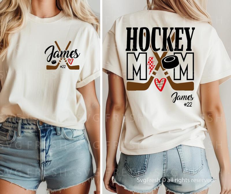 Custom Hockey Mom tshirt, Hockey Mama Sweatshirt Sweatshirt, Funny Hockey Team Design, Sports Hockey Mom Sweatshirt