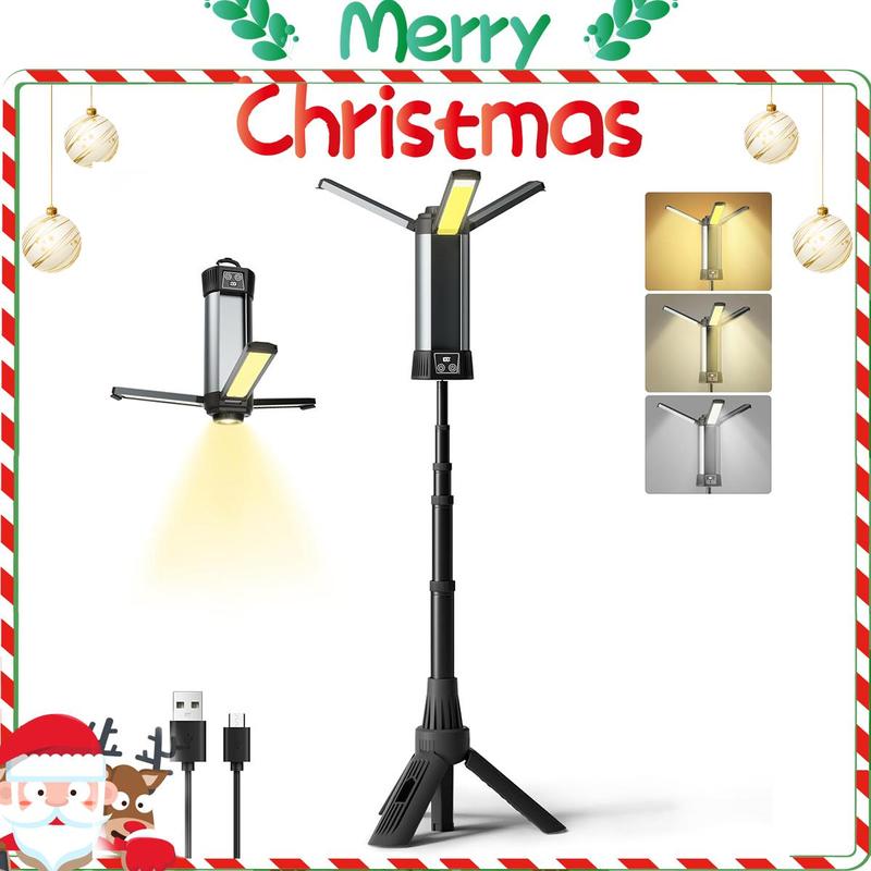 Rechargeable LED Fishing Light with Stand, 3500 6500K Adjustable Fishing Light with Detachable Tripod & Hook, Christmas Gift, Outdoor Lighting for Camping, Fishing, Camping Gadgets 2024