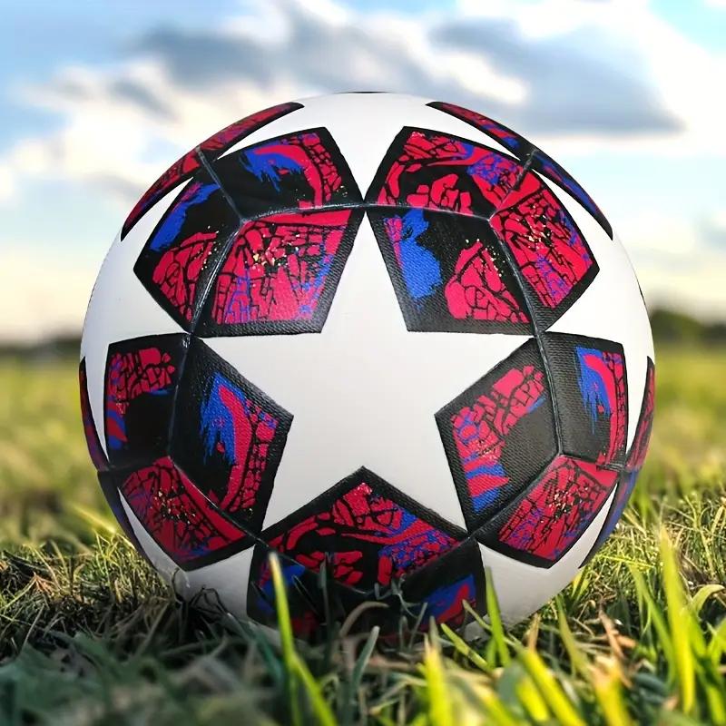 1Pc Soccer Ball Size 5Wear Rsistant Durable Soft PU Outdoor Football Training Seamless Soccer Ball Group Training Game Supplies