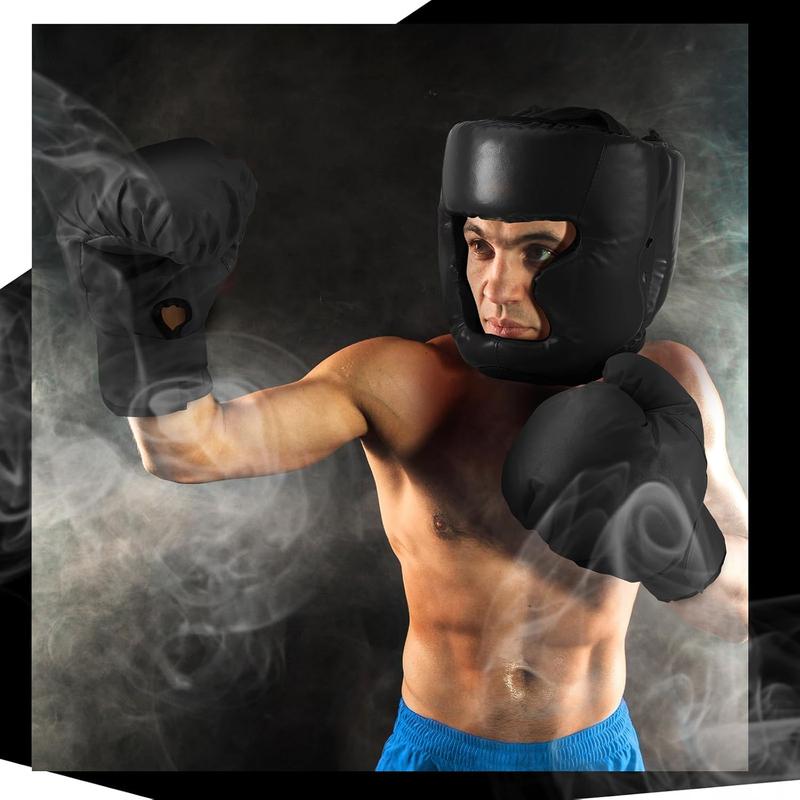 Hamoluxi  14 Pcs Boxing Set Including 2 Pair of 16 oz Boxing Gloves Headgear Helmet Boxing Hand Wraps Sport Mouth Guards