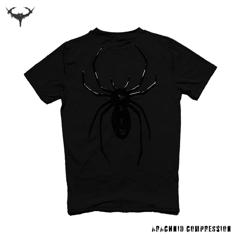 ARACHNID SHORT SLEEVE COMPRESSION SHIRT- MENS VINTAGE GYM STREETWEAR WORKOUT ATHLETIC BREATHABLE SWEAT