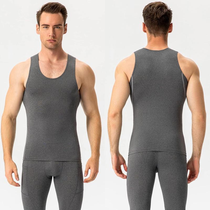 1 or 3 Pack Men's Compression Shirts Sleeveless Tank Top Dry Fit Athletic Workout Sports Running Base Layer Undershirt