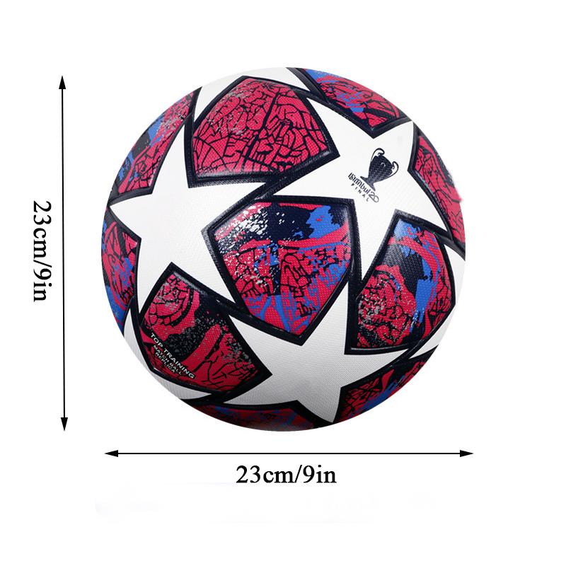 1Pc Soccer Ball Size 5Wear Rsistant Durable Soft PU Outdoor Football Training Seamless Soccer Ball Group Training Game Supplies