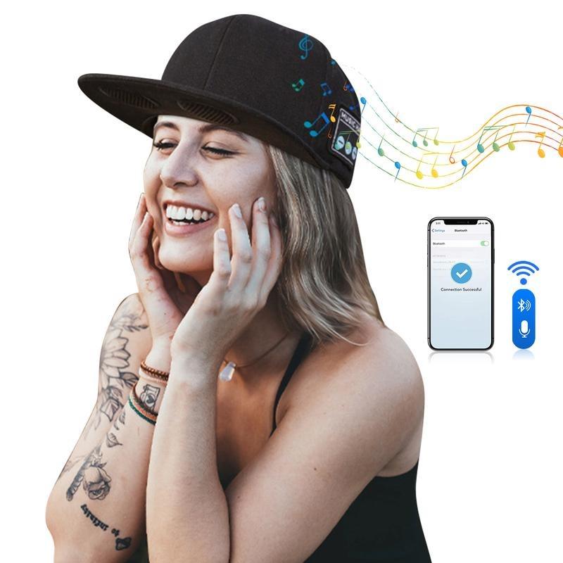 5.4 Wireless Smart Hands-free Bluetooth Phone Cap Baseball Cap with Microphone with Bluetooth Speaker Adjustable Bluetooth Cap