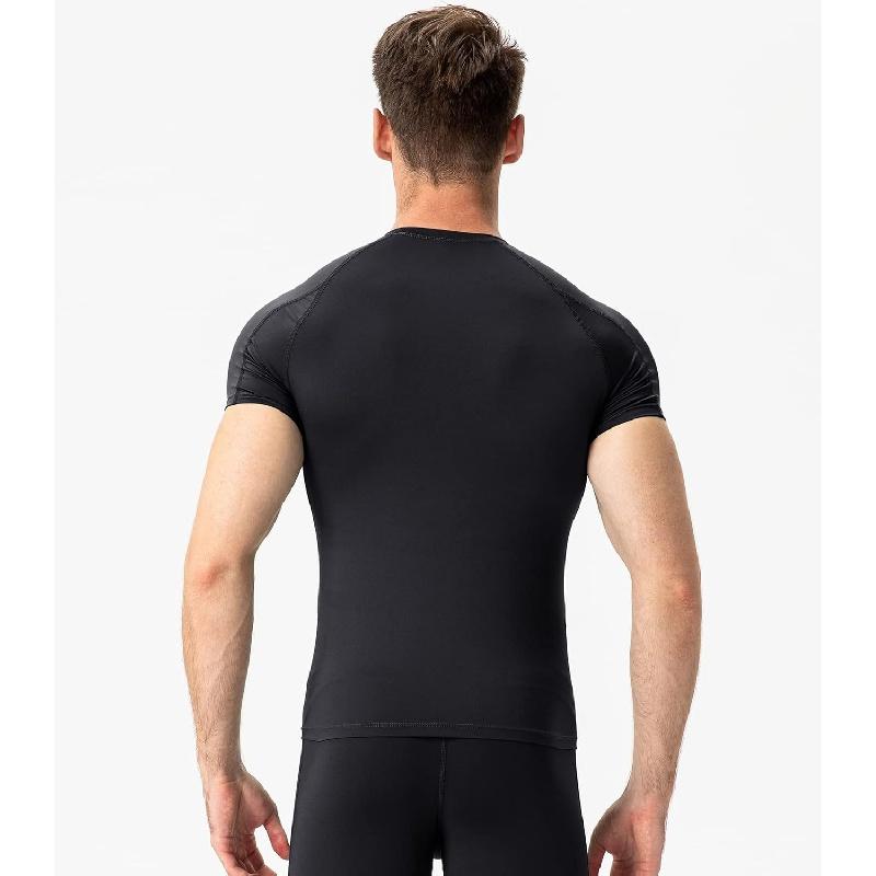 Men's Compression Shirts Short Sleeve Workout Gym T-Shirt Running Tops Cool Dry Sports Base Layer Athletic Undershirts