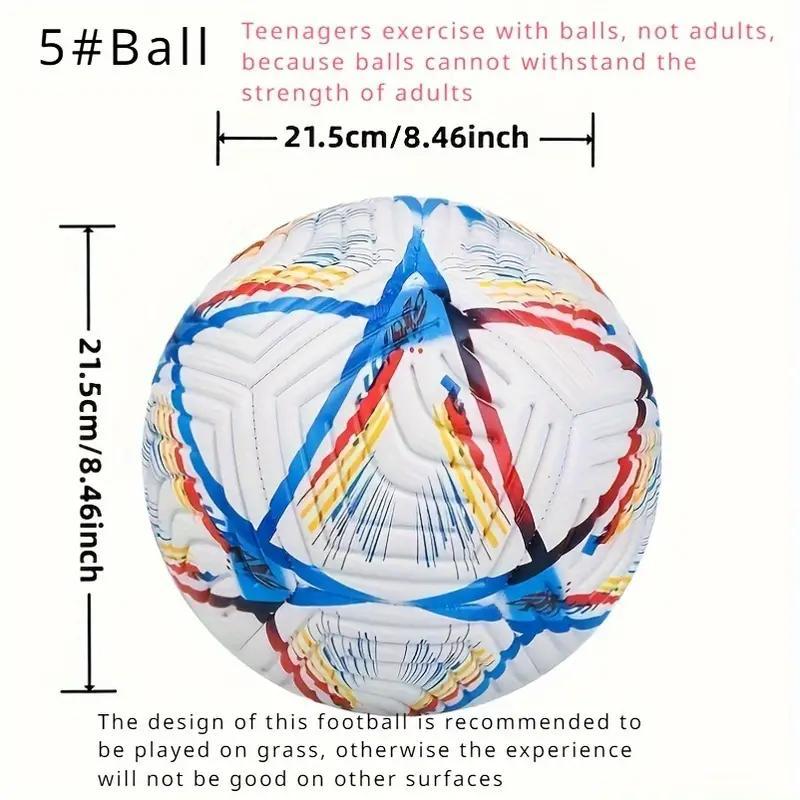 Size 5 Soccer Ball, Durable Football, Machine-sewn Training Ball, Unisex Youth & Adult Soccer Ball for Training, Football Accessories, Christmas Gift