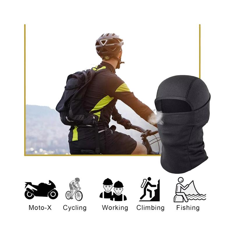 3PCS Set Black Premium Balaclava Windproof Face Mask for Motorcycling Skiing Running Full Cover